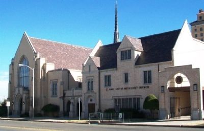 First United Methodist Church of San Angelo and Marker. Click for full size. First United Methodist Church of San Angelo and Marker image. Click for full size.