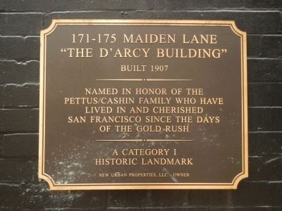“The D’Arcy Building” Marker. Click for full size. “The D’Arcy Building” Marker image. Click for full size.