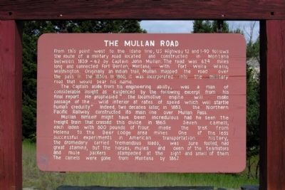The Mullan Road Marker image. Click for full size.