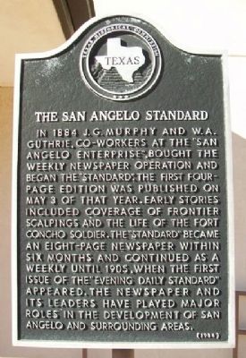 The San Angelo Standard Marker image. Click for full size.