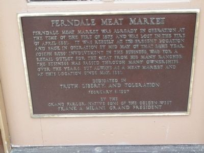 Ferndale Meat Market Marker image. Click for full size.