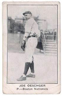 Joseph C. Oeschger Baseball Card - 1922 image. Click for full size.