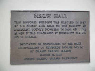 N.S.G.W. Hall Marker image. Click for full size.