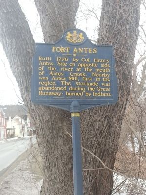 Fort Antes Marker. Click for full size. Fort Antes Marker image. Click for full size.
