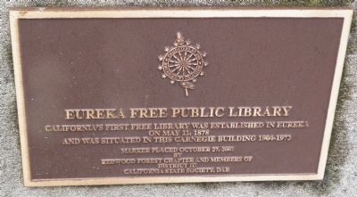 Eureka Free Public Library Marker image. Click for full size.