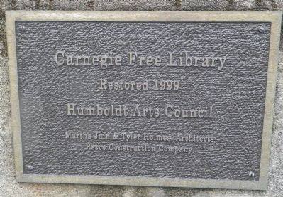 Humboldt Arts Council Plaque image. Click for full size.