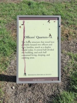 Officers' Quarters—A Marker image. Click for full size.