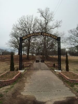 Wilsonville Cemetery Entrance Gate image. Click for full size.