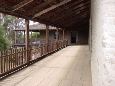 Vallejo's Petaluma Adobe Balcony. Click for full size. Vallejo's Petaluma Adobe Balcony image. Click for full size.