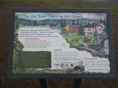 The Eel River Starts on Your Street Marker image. Click for full size.