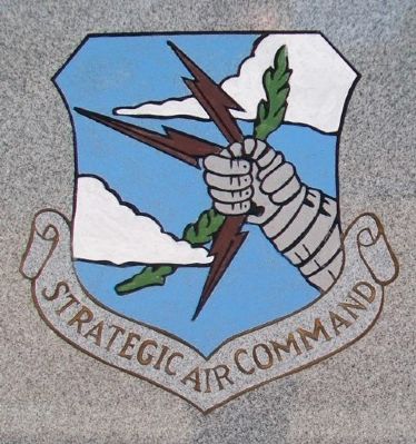 SAC Emblem on Crew of "Abbot 27" Monument image. Click for full size.