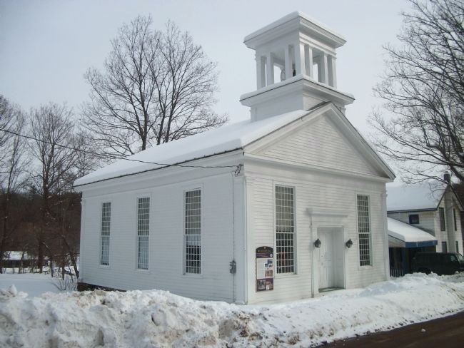 The Burtonville Marker is on the Front of the Church Building image. Click for full size.