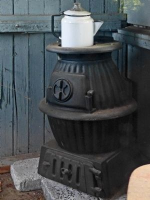 Pot-Bellied Stove <br>in the Watchman's Shed. Click for full size. Pot-Bellied Stove <br>in the Watchman's Shed image. Click for full size.