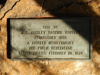 Site of J.C. Ainsley Packing Company Marker. Click for full size. Site of J.C. Ainsley Packing Company Marker image. Click for full size.