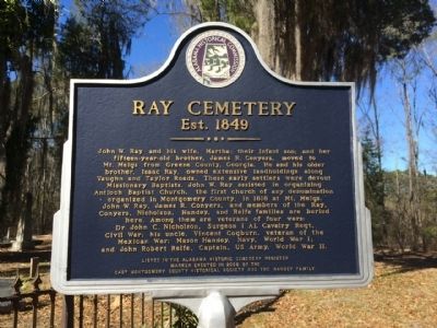 Ray Cemetery Marker image. Click for full size.