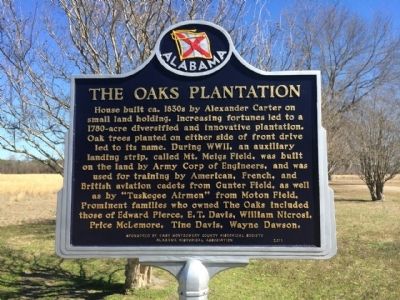 The Oaks Plantation Marker. Click for full size. The Oaks Plantation Marker image. Click for full size.