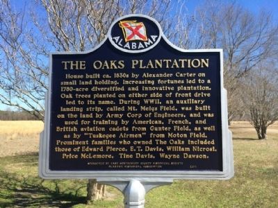 The Oaks Plantation Marker image. Click for full size.