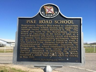 Pike Road School Marker image. Click for full size.