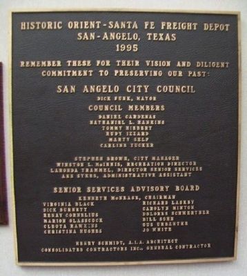 Orient-Santa Fe Freight Depot Redevelopment Marker image. Click for full size.