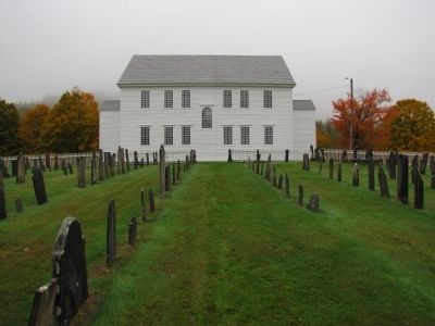 Rockingham Meeting House & cemetery image. Click for full size.