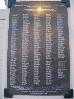 Santa Barbara Veteran's Memorial Building Marker image. Click for full size.