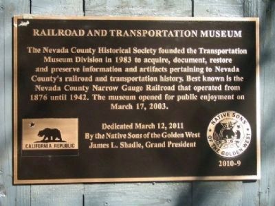 Railroad and Transportation Museum Marker. Click for full size. Railroad and Transportation Museum Marker image. Click for full size.
