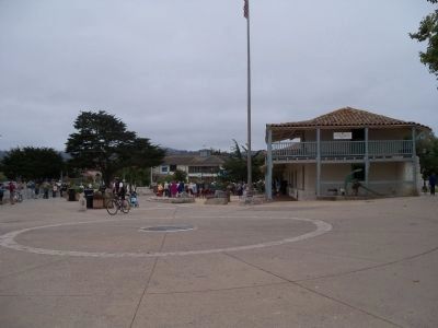 Sloat's Landing Marker with the Custom House in the Background image. Click for full size.