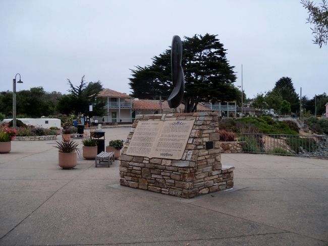 Monterey Harbor Monument and the Custom House image. Click for full size.