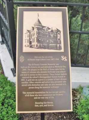 Site of the Stillwater High School Marker image. Click for full size.