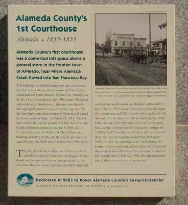 Alameda Countys 1st Courthouse Marker image. Click for more information.