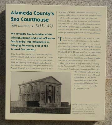 Alameda Countys 2nd Courthouse Marker image. Click for full size.