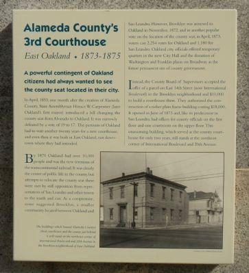Alameda Countys 3rd Courthouse Marker image. Click for full size.