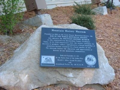 Mountain History Museum Marker image. Click for full size.