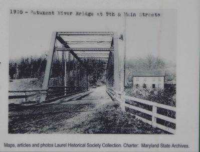 Patuxent River Bridge at 9th and Main Streets. Click for full size. Patuxent River Bridge at 9th and Main Streets image. Click for full size.