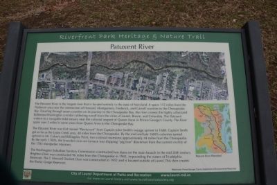 Patuxent River Marker. Click for full size. Patuxent River Marker image. Click for full size.