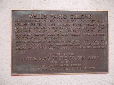 The Wells Fargo Building Marker. Click for full size. The Wells Fargo Building Marker image. Click for full size.