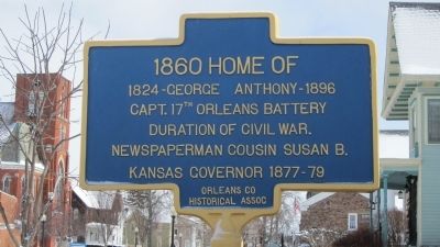 1860 Home Of George Anthony Marker image. Click for full size.