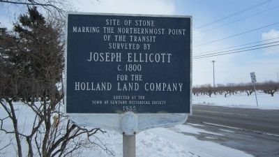 Northern Endpoint of Transit Surveyed by Joseph Ellicott Marker image. Click for full size.