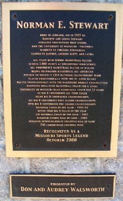 Norman E. Stewart Marker. Click for full size. Norman E. Stewart Marker image. Click for full size.