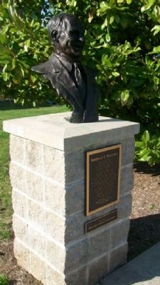 Norman E. Stewart Marker and Bust. Click for full size. Norman E. Stewart Marker and Bust image. Click for full size.