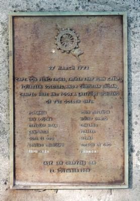 First Latitude Sighting of the Golden Gate Marker. Click for full size. First Latitude Sighting of the Golden Gate Marker image. Click for full size.