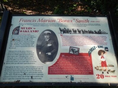 Francis Marion “Borax” Smith Marker image. Click for full size.