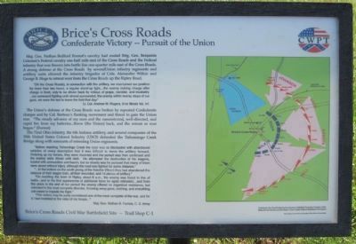 Brice's Cross Roads: Confederate Victory - Pursuit of the Union Marker. Click for full size. Brice's Cross Roads: Confederate Victory - Pursuit of the Union Marker image. Click for full size.
