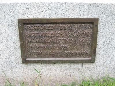 Monument Restoration Plaque image. Click for full size.