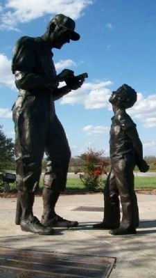 "The Boy and The Man" Marker and Statuary image. Click for full size.