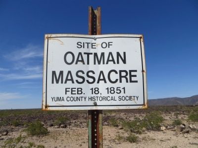 Oatman Massacre Site Marker image. Click for full size.