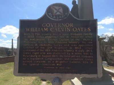 Governor William Calvin Oates Marker image. Click for full size.