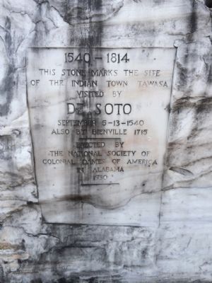 Site of Indian Town Tawasa Marker. Click for full size. Site of Indian Town Tawasa Marker image. Click for full size.