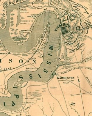 Vicksburg Area Map During Civil War image. Click for full size.