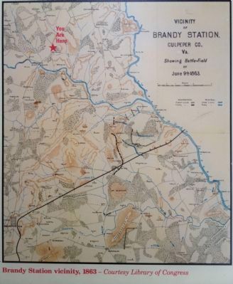 Map: Brandy Station vicinity, 1863 image. Click for full size.